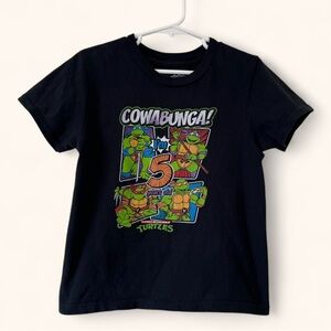 Boys XS 4/5 Mademark x Nickelodeon Short Sleeve Ninja Turtles Birthday Shirt